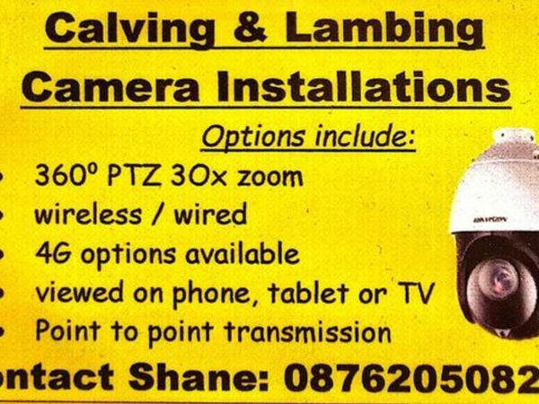 Calving Cameras, CCTV, Yard cam Transmission