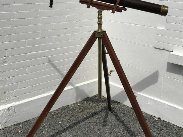 Exquisite Antique G&S Merz Telescope Brass/Mahogan