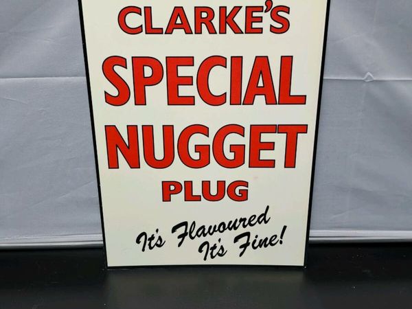 Clarkes nugget plug sign