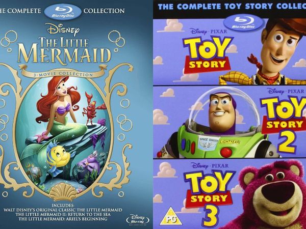 The Little Mermaid 1-3 & Toy Story 1-3 (2 x Blu-Ray Box Sets) (Brand New & Sealed)