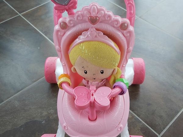 Fisher price princess stroller and doll