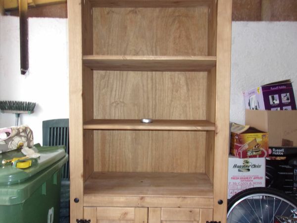 PINE CABINET /  BOOKCASE     FREE STANDING