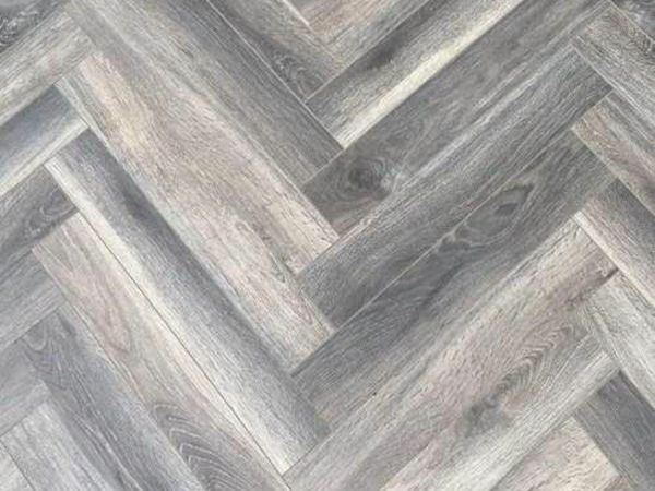 12mm Herringbone Laminate flooring Grey  - €29.99 sqmtr