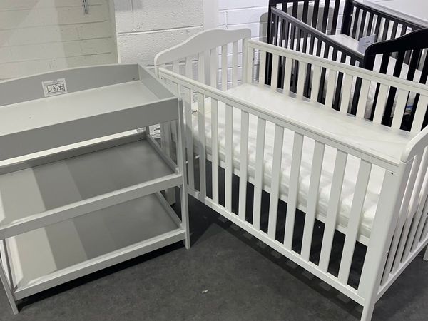 NEW Cot with Mattress & Changing Table