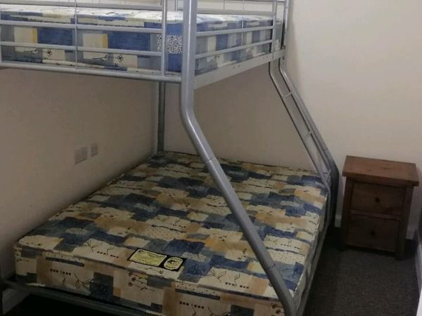 Bunk beds triple , top bunk single, bottom double