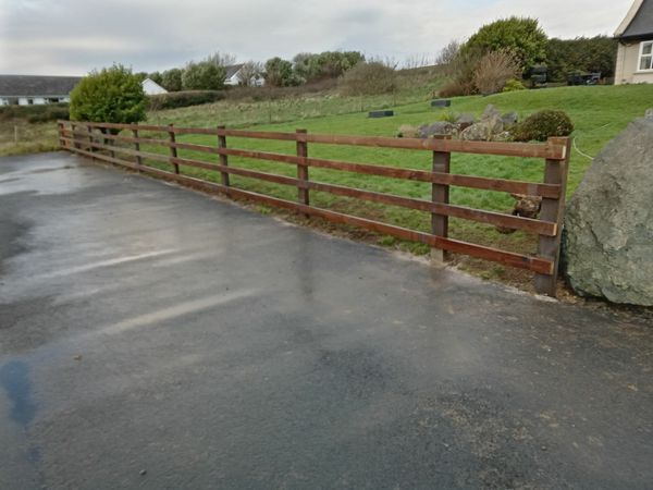 Fencing, post and rail .