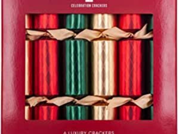 Celebration Crackers : Regency 13" FSC Mix Christmas Crackers : Tray of 6 : Festive Diamond