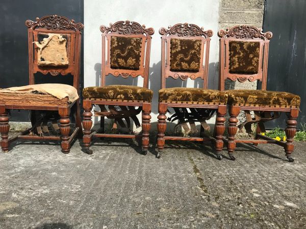 Antique Chairs x 4 - Up-Cycling Project.