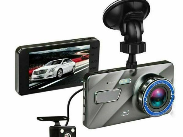 4” HD 1296P Car DVR Dual Lens Dash Cam Video Camera Recorder Night Vision
