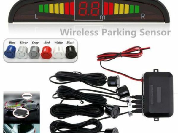 Brand New Car Parking Sensor 4 LED Kit Rear Reverse Sensors