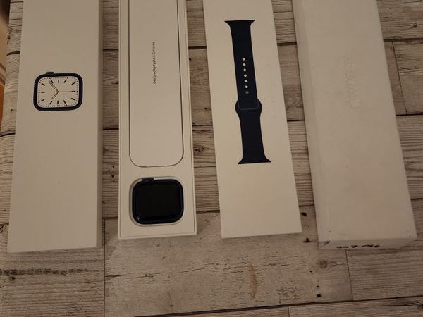 Apple Watch 7 Blue 45mm Few weeks old paid 469 Curry's receipt Pristine Condition.