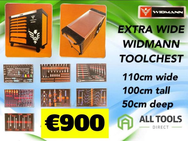 Extra wide WIDMANN tool chest complete with tools