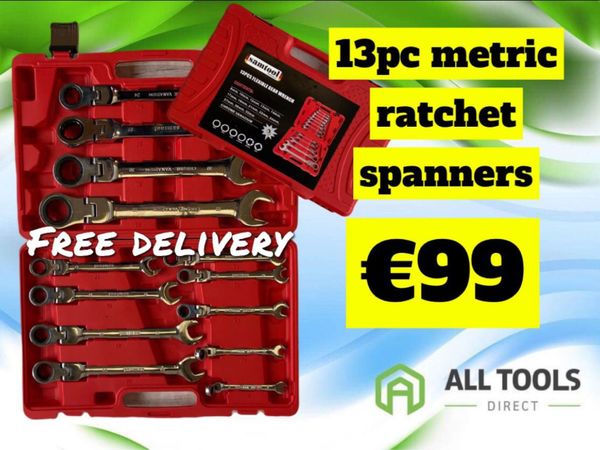 13pc metric ratchet spanner set delivery available