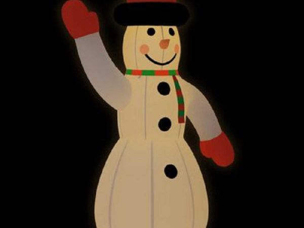 vidaXL Inflatable Snowman with LEDs 240 cm