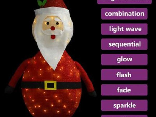 vidaXL Decorative Christmas Santa Claus Figure LED
