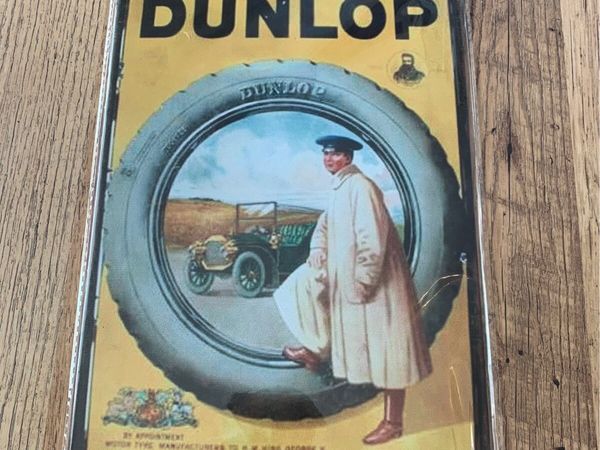 Dunlop 12x8 inch tin sign