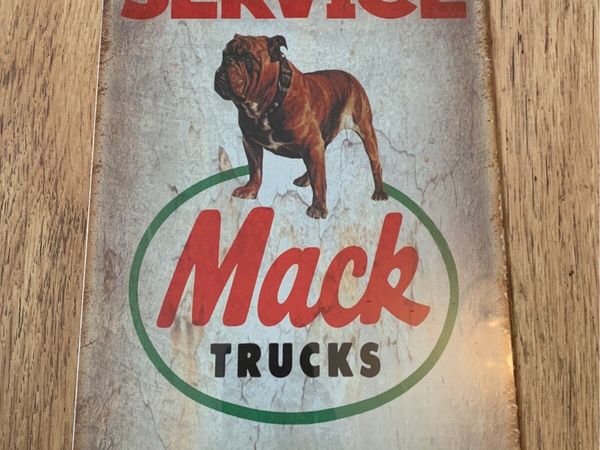 Mack trucks 12x8 inch tin sign