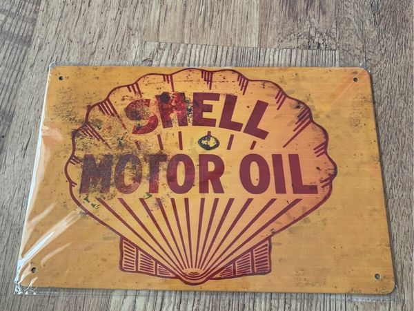 Shell 12x8 inch tin sign