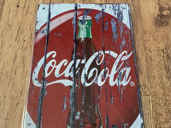 Coca Cola 12x8 inch tin sign