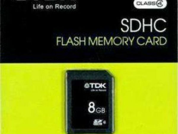 New and Sealed TDK 8GB SDHC Flash Memory Card