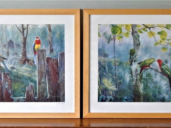 Pair of James Luck artist framed prints