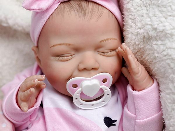 Reborn Baby Dolls - 20-Inch Sweet Smile Realistic-Newborn Baby Dolls Sleeping Baby Girl Real Life Baby Dolls with Toy Accessories Gift