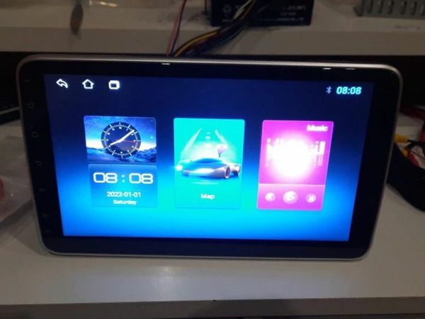 10.1" 1DIN Android radio for Car Van 4x4 Camper Boat  BT GPS SatNav Handsfree WiFi