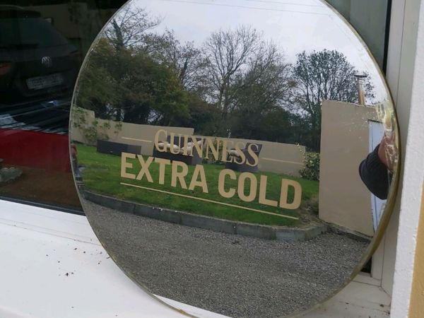 Old orignal  Guinness  extra  cold  mirror