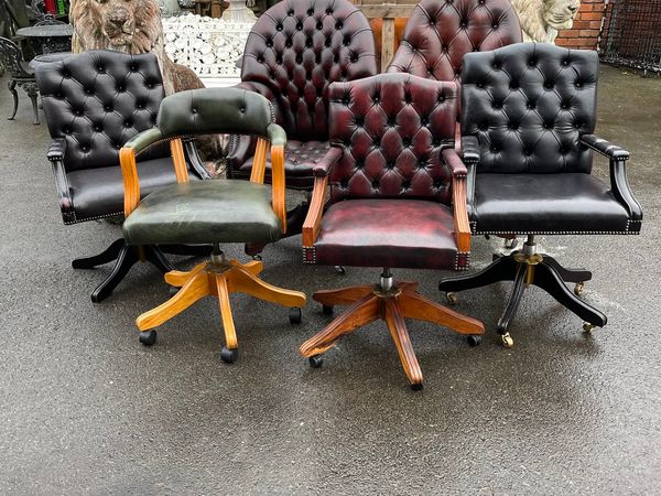 Chesterfield captains desk chairs