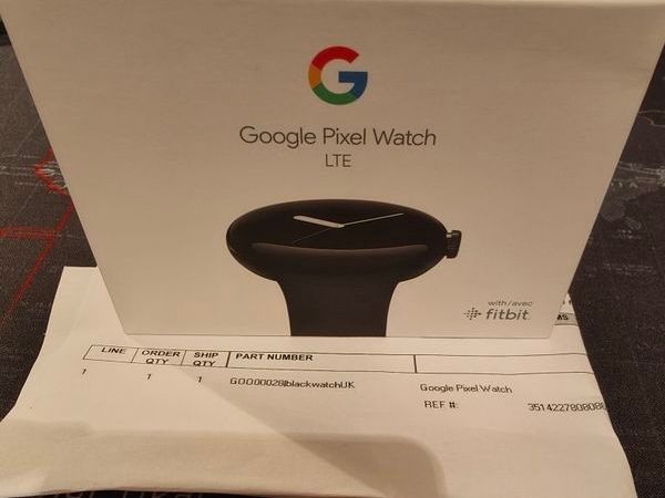 Brand New Sealed Google Pixel Watch Black LTE with Receipt