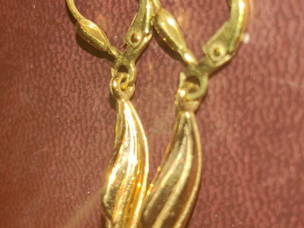 ANGEL WINGS , 9CT Gold Unisex Earrings , New !