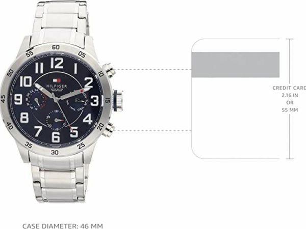Tommy Hilfiger Analogue Multifunction Quartz Watch for Men with Silver Stainless Steel Bracelet - 1791053