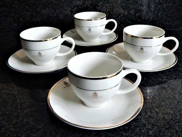 Collection of 4 cups and saucers commemorating The Queen’s Golden Jubilee