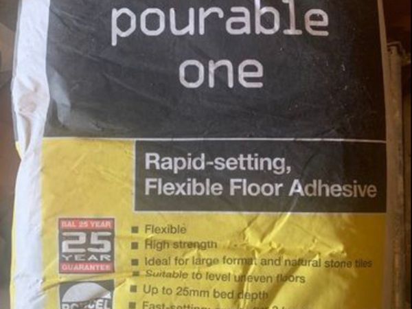 Rapid setting flexible floor adhesive