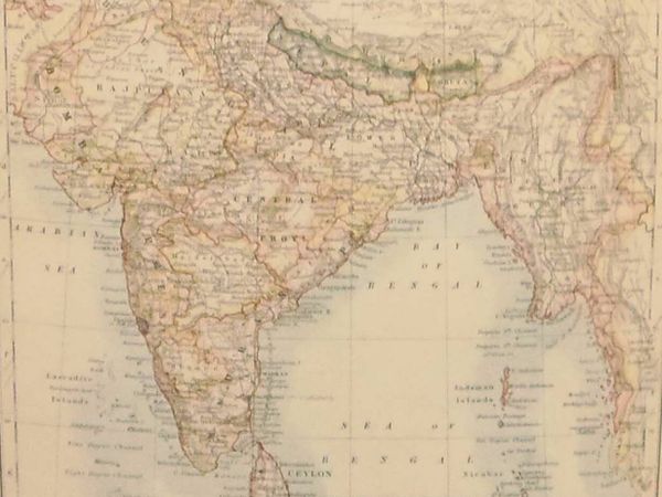 Antique Map India 1905