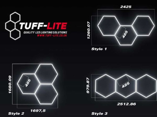 Tuff Lite LED Hex Lights for Garages Showrooms Gym