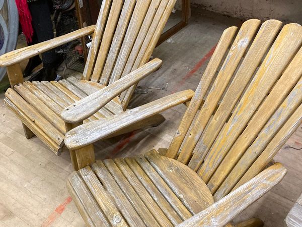 Wooden deck/outdoor chairs