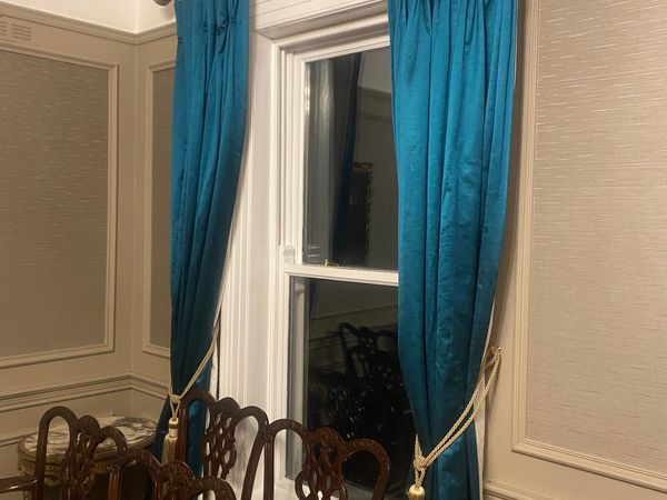 Custom handmade French pleat curtains