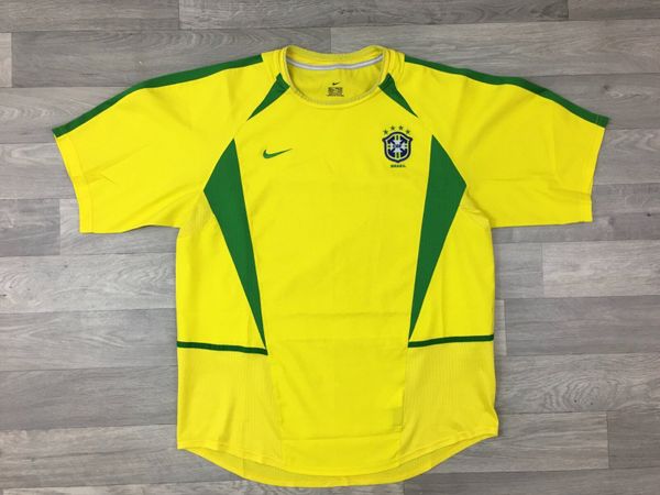 Vintage 2002 Nike Brazil Home Jersey Shirt Mens L