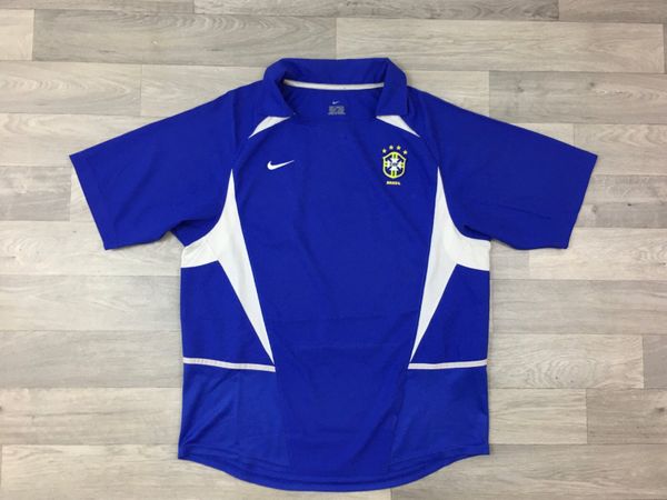 Vintage 2002 Nike Brazil Away Jersey Shirt Mens L