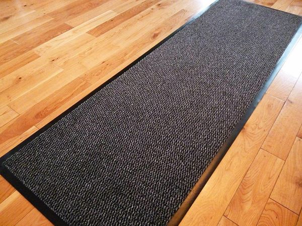Carpet Runner 60cm x 160cm Grey/Black