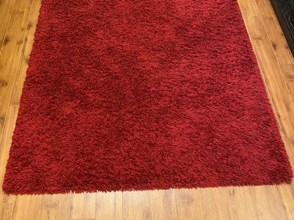 Red High Pile Rug