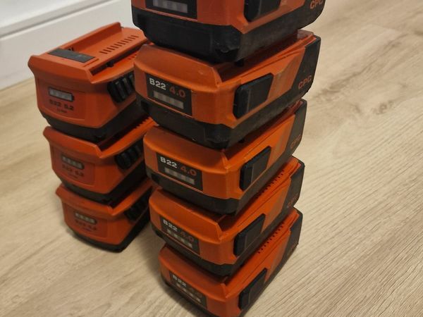 Hilti batteries 5.2 ah and 4 ah 2022 and 2021