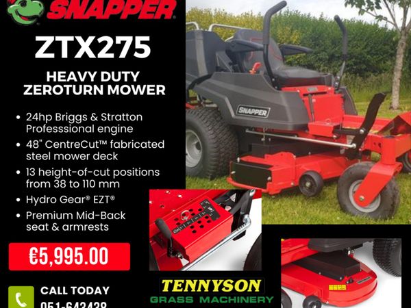 New Snapper ZTX275 Available