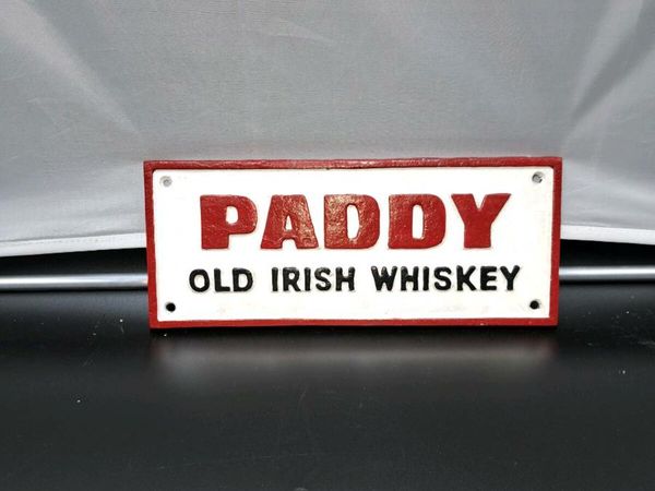 Large  paddy cast iron sign