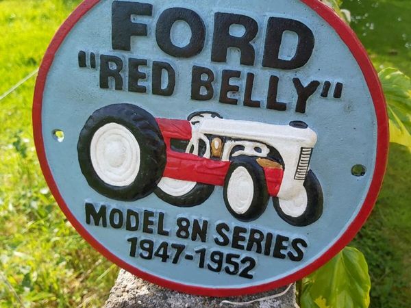 Ford  red belly cast iron sign