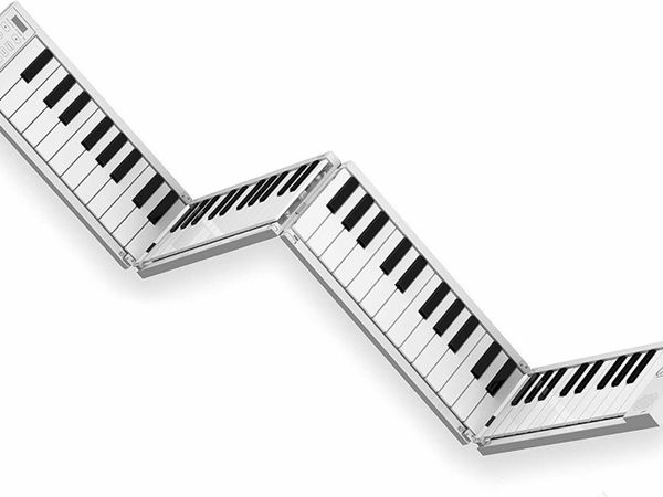 88 Key White Portable Folding Digital Piano USB with Rechargeable Battery