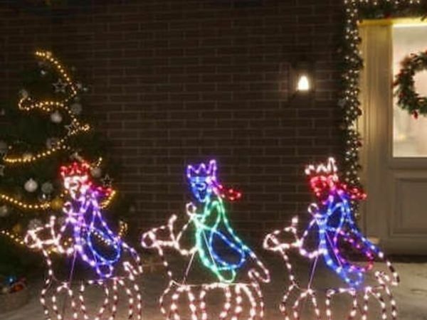 Christmas Figure with LEDs Rope Light Holiday Decoration Multi Models