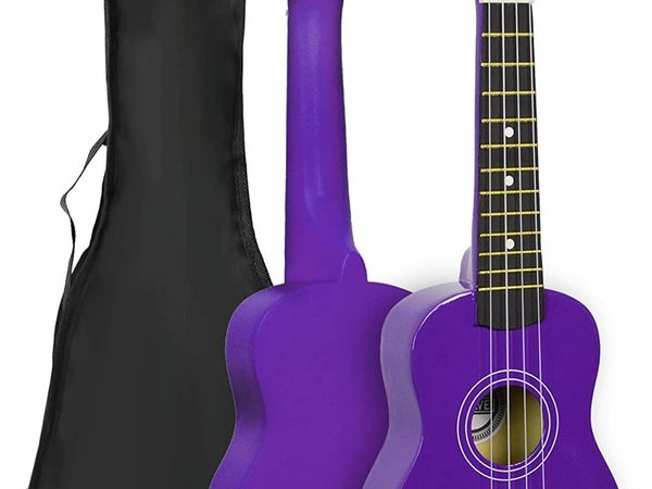 Soprano Ukulele Beginner 21 Inch – Purple – FREE Bag
