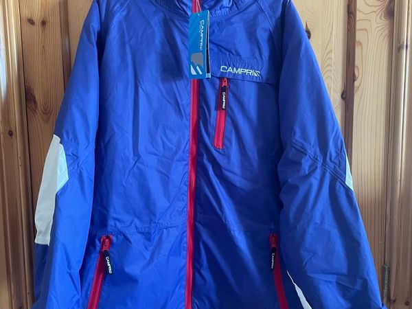 campri unisex ski jacket size large (new) royal/white